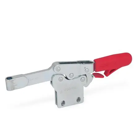 Produktfoto 1 von Schnellspanner, Stahl, Spannhebel horizontal, mit Verriegelung, mit senkrechtem Fuß