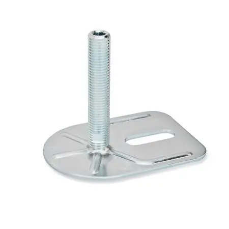 Produktfoto 1 von Stellfüße, Stahl, mit Befestigungslasche, Rechteckform