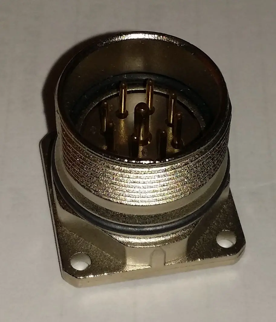 HEIDENHAIN Flange socket M23, 9 pin, male