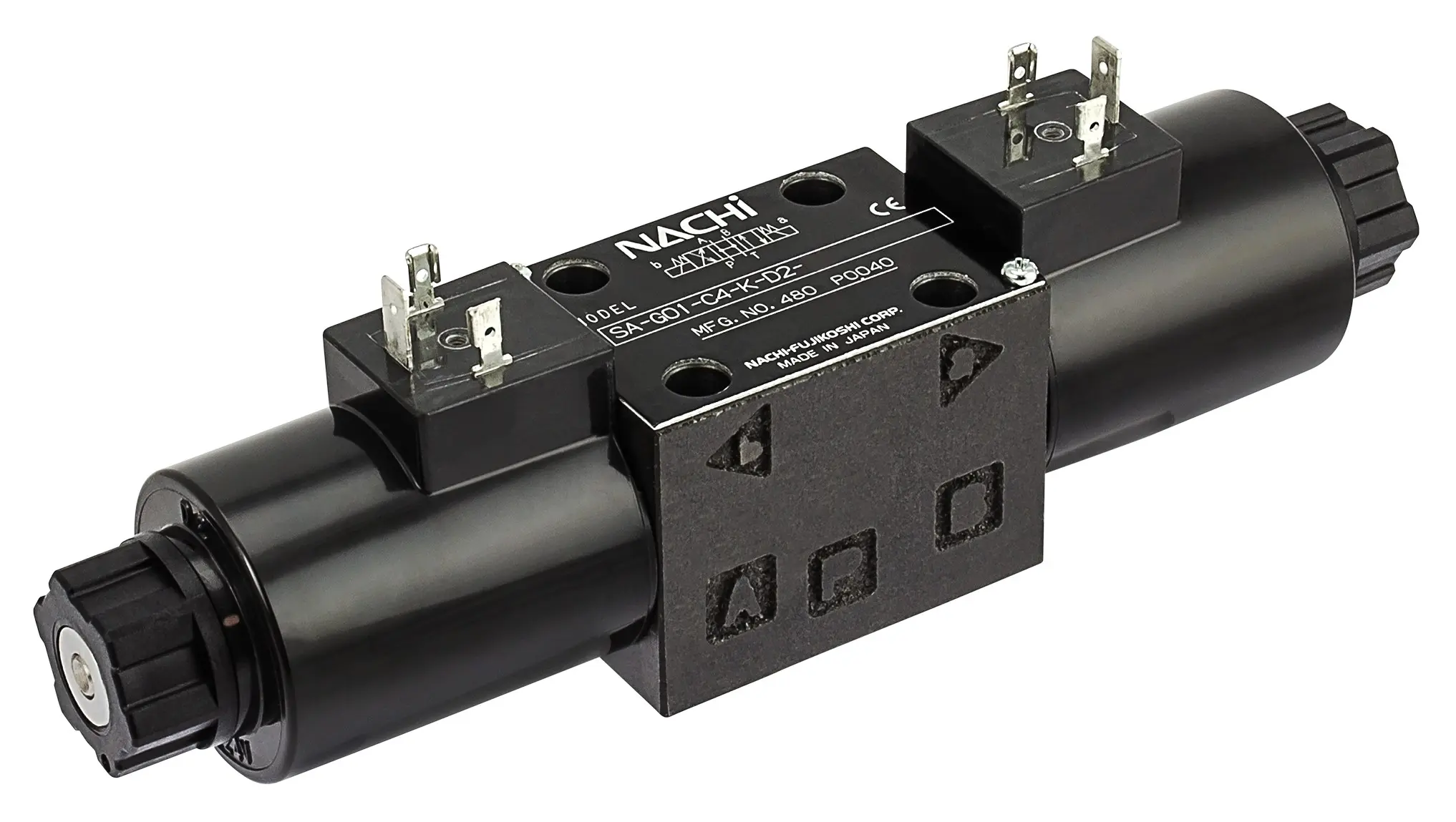 Produktfoto 1 von 4/3 Wege Magnet Schieberventil, direktgesteuert NG6, Mittelstellung geöffnet, 24VDC