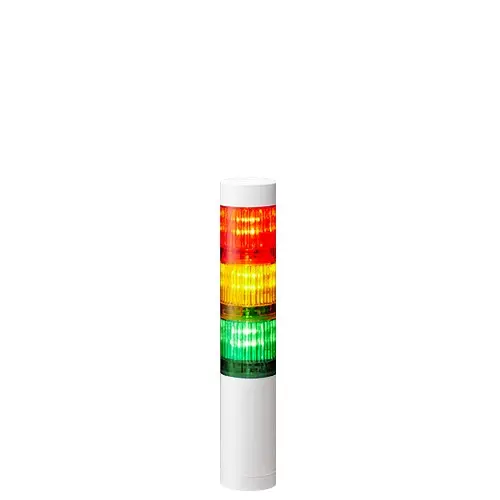 Produktfoto 1 von Signal tower, off-white, 3 tiers, 24VDC, 40mm, direct mount, cable