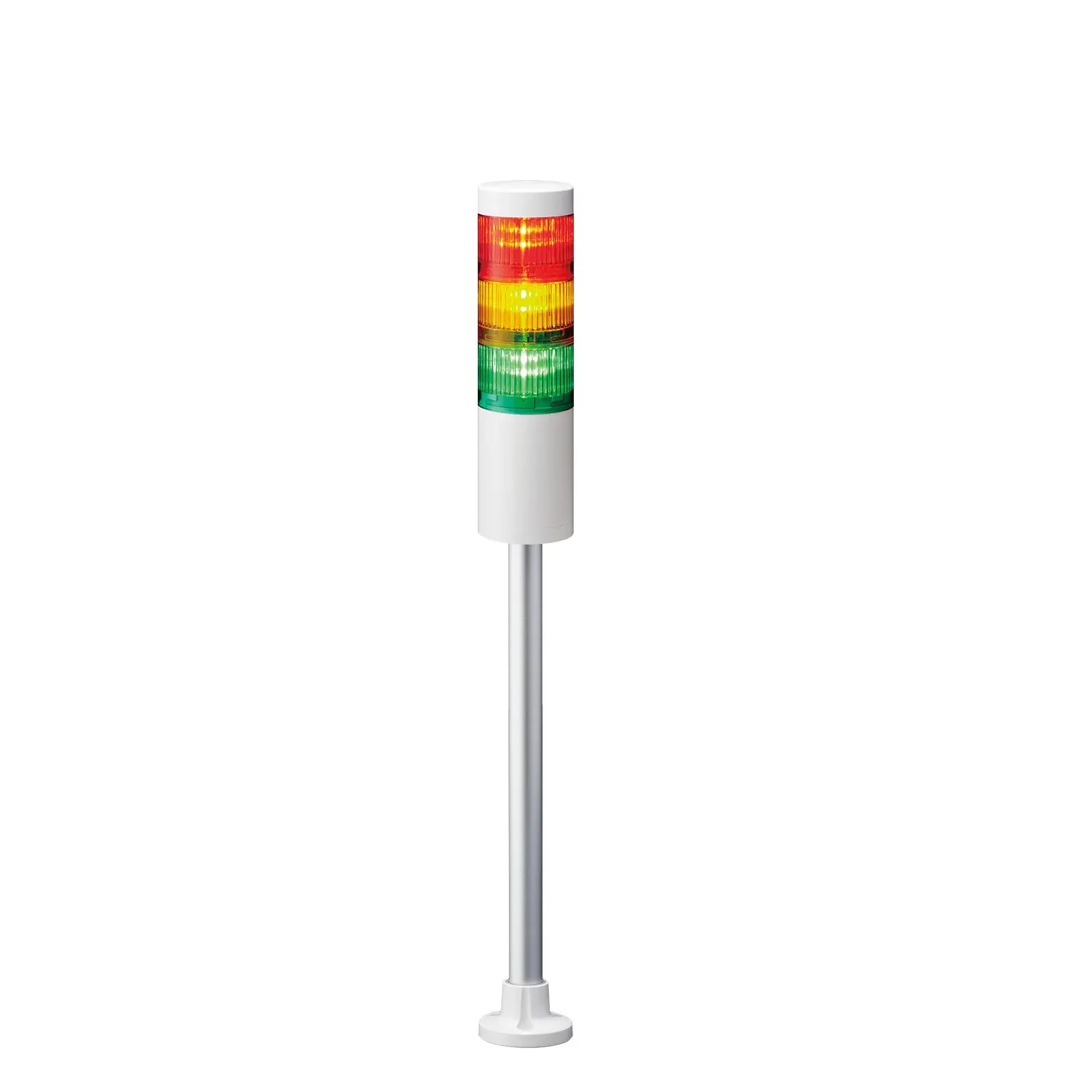 Produktfoto 1 von Signal tower, off-white, 3 tiers, 24VDC, 60mm, pole w/circular bracket, cable