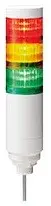 Produktfoto 1 von Signal tower, off-white, 3 tiers, 24VDC, 60mm, M30 nut mount, M12 connector
