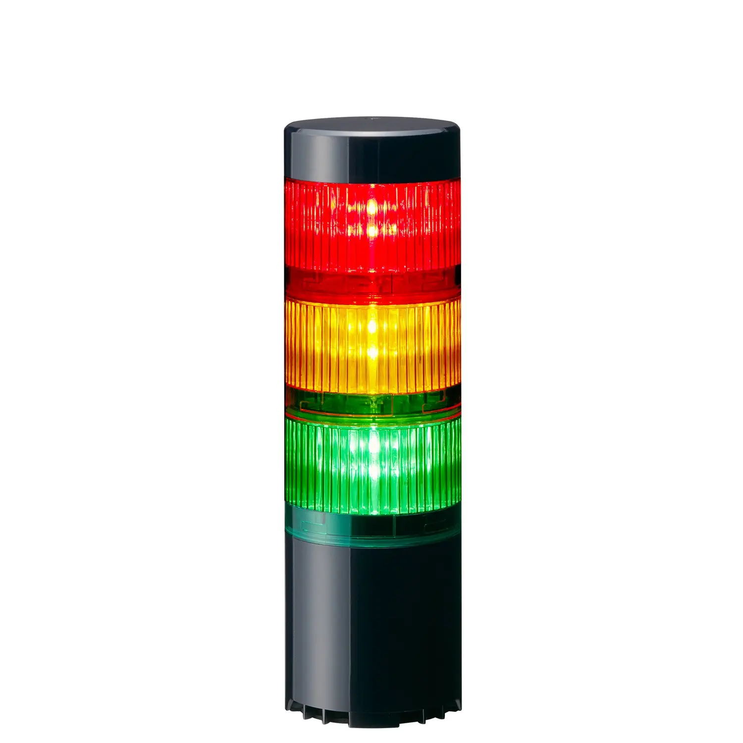 Produktfoto 1 von USB signal tower, black, 3 tiers, USB-bus power, 60mm, direct mount, IP65