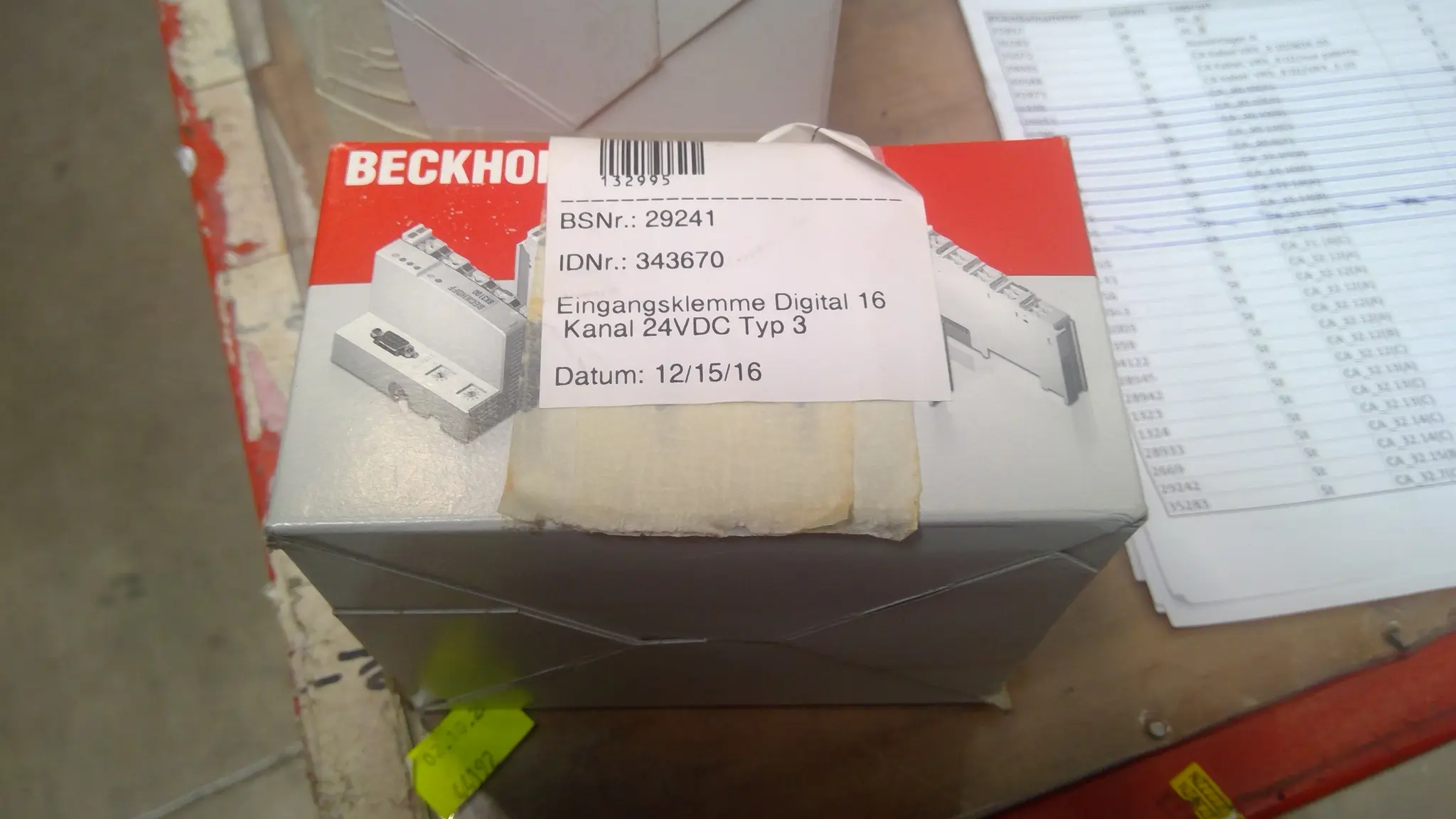 Produktfoto 1 von Eingangsklemme Digital 16 Kanal 24VDCTyp 3
