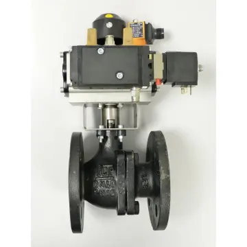 Produktfoto 1 von Actreg ADA40 Pneum. Schwenkantrieb mit ICP DN40 PN16 Kugelhahn Ø 88/37 mm