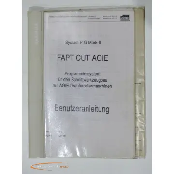 Produktfoto 1 von Agie System P-G Mark-II FAPT CUT AGIE Benutzeranleitung, 57 Seiten Inhalt