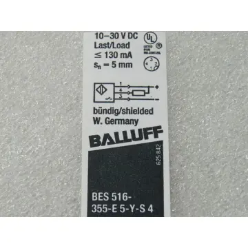 Balluff BES 516-355-E5-Y-S 4 Induktiver Sensor Sn = 5 mm 10 - 40 VDC - ungebraucht -