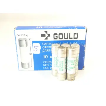 Produktfoto 1 von GOULD 16513 Sicherung 10x38 2A 500V~ 0,20W 120 kA VPE 5 Stück ungebraucht