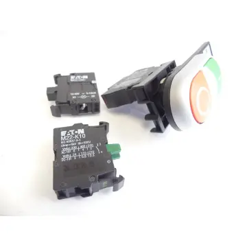 Produktfoto 1 von EATON M22-K10 + M22-LED-G + M22-CK02 Kontaktelemente + Doppeldrucktaste