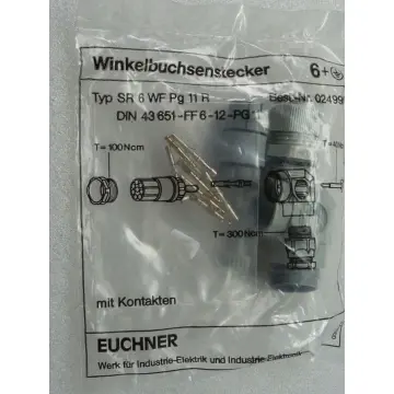Produktfoto 1 von Euchner SR 6 WF Pg 11 R Winkelbuchsenstecker mit Kontakten DIN 43 651 - FF6 - 12 - PG 11 ungebraucht in OVP