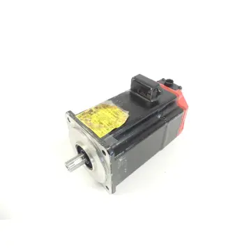 Produktfoto 1 von Fanuc A06B-0216-B200 # 0100 AC Motor SN: 0059F6174 + Pulsecoder -Deckel kaputt-