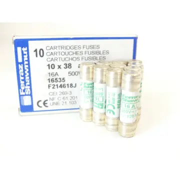 Produktfoto 1 von Ferraz Shawmut F214618J Sicherung 10x38 aM S/I 16A 500V~ VPE 10 St. ungebraucht
