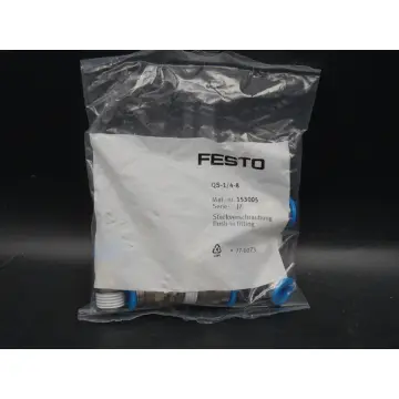 Produktfoto 1 von Festo QS-1/4-8 Steckversch. Mat.-Nr.: 153005 VPE 10 St. > ungebraucht! <