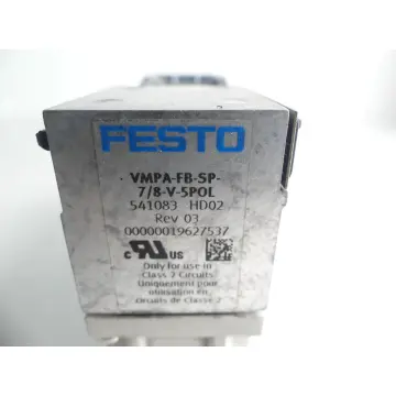 Produktfoto 1 von Festo VMPA-FB-SP-7/8-V5POL 541083 Versorgungsplatte SN: 00000019627537