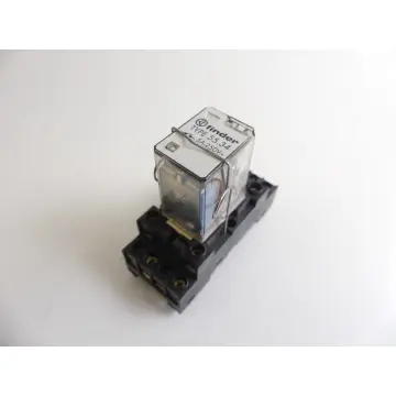 Produktfoto 1 von Finder 55.34 24V DC Relais mit Finder 94.74 10A-250V~ Sockel