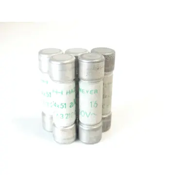 Produktfoto 1 von Hazemeyer C 63 210 Sicherung 14x51 aM 16A 660V~ VPE 5 Stück