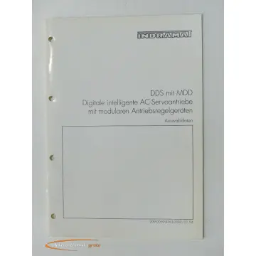 Produktfoto 1 von Indramat Auswahldaten, DDS mit MDD Digitale intelligente AC-Servoantriebe
