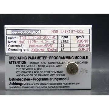 Indramat MOD 1/1X137-002 Programming Module