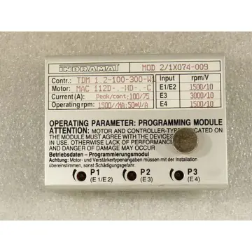Produktfoto 1 von Indramat MOD 2/1X074-009 Programmier Modul für TDM 1 . 2 - 100 - 300 - W1