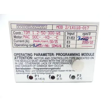 Produktfoto 1 von Indramat MOD 2/1X110-017 Programmiermodul für TDM 1.2-50-300-W1