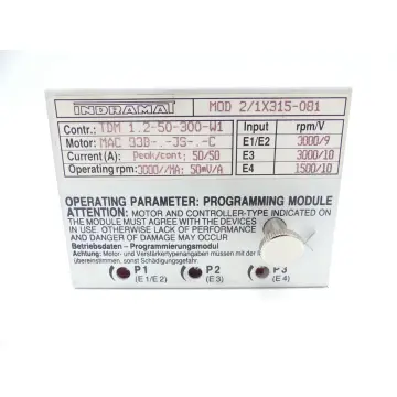 Produktfoto 1 von Indramat MOD 2/1X315-001 Programmiermodul für TDM 1.2-50-300-W1