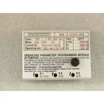 Produktfoto 1 von Indramat MOD 2/1X315-059 Programmier Modul für TDM 1 . 2 - 50 - 300 - W1