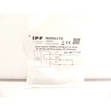 Produktfoto 1 von IPF IB090170 Sensor Induktiv - M5 x 0.5 M8 Stecker SN MK117191 - ungebraucht! -