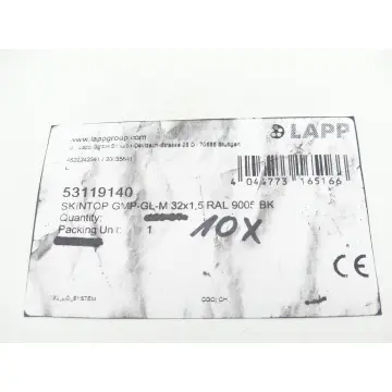 Produktfoto 1 von Lapp SKINTOP GMP-GL-M 32x1,5 RAL 9005 BK Gegenmutter 53119140 VPE 10 Stk. ungeb