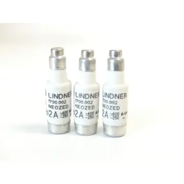 Produktfoto 1 von Lindner 1700.002 Sicherungseinsatz 2A ~400 / ~250V gL/gG VPE 3 St ungebraucht