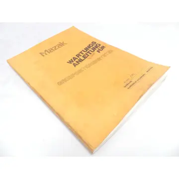 Produktfoto 1 von Mazak Wartungsanleitung für Grobpositioniersystem Numerische Steuerung: Mazatrol