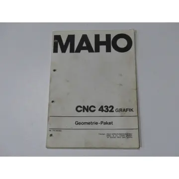 Produktfoto 1 von Maho Bedienungsanleitung für Maho Steuerung CNC 432 Grafik / Geometrie-Paket