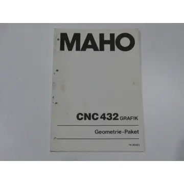 Produktfoto 1 von Maho Bedienungsanleitung für Maho Steuerung CNC 432 Grafik / Geometrie-Paket