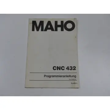 Produktfoto 1 von Maho Programmieranleitung Kurzfassung für Maho Steuerung CNC 432