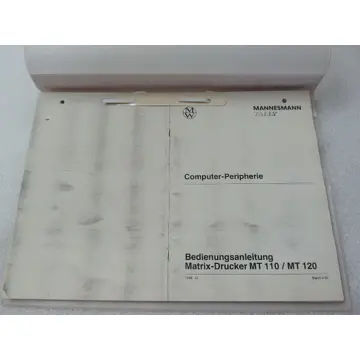 Produktfoto 1 von Mannesmann Tally MT 110 / MT 120 Matrix Drucker Bedienungsanleitung Stand 1982
