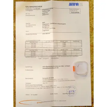 Produktfoto 1 von Messwelk Kugeltaster Ø 2.0 / 0.5 mm L = 10 mm - ungebraucht! -