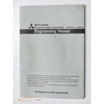 Produktfoto 1 von Mitsubishi Bedienungsanleitung Englisch Melsec F1 Series, 101 Seiten Inhalt