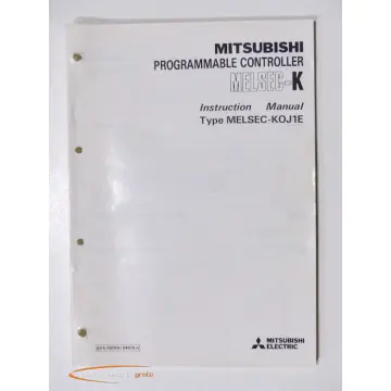 Produktfoto 1 von Mitsubishi Bedienungsanleitung Englisch Melsec-KOJ1E, 114 Seiten Inhalt