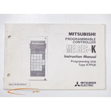 Produktfoto 1 von Mitsubishi Bedienungsanleitung / Englisch K7PUE Programming Unit