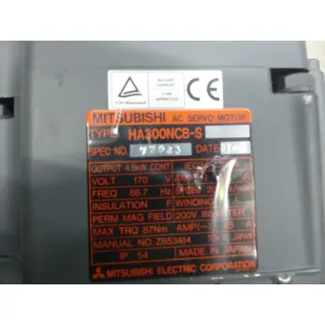 Produktfoto 1 von Mitsubishi HA300NCB-S SPECK NO 72043 + Encoder OSA104 SN J4AVP3X2C8L ungebr.