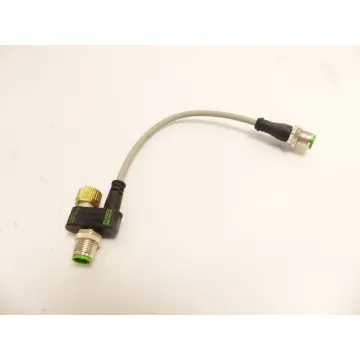 Produktfoto 1 von Murr Elektronik 334011 T-Stück M12 Bu 8p / M12-St 3p + M12-St 4p + Ltg