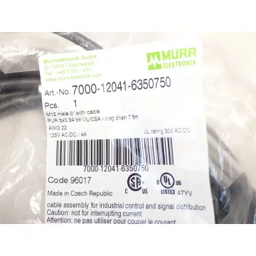 Produktfoto 1 von Murrelektronik 7000-12041-6350750 Kabel 7,5M - ungebraucht! -