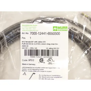 Produktfoto 1 von Murrelektronik 7000-12441-6550500 Kabel 5M - ungebraucht! -