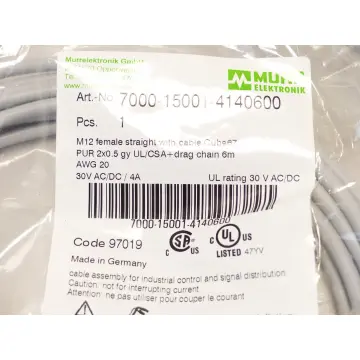Produktfoto 1 von Murrelektronik 7000-15001-4140600 6M M12 Female/Cube67 - ungebraucht! -