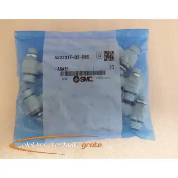 Produktfoto 1 von SMC AS2201F-02-06S Drosselrückschlagventil -ungebraucht- VPE 10 Stck.