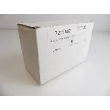 Produktfoto 1 von Schlemmer Gegenmutter M25 PA6 hellgrau G4325010 VPE: 50 Stück - ungebraucht! -