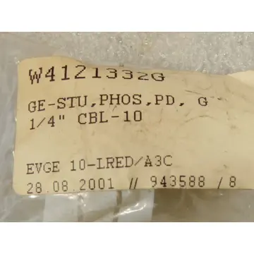 Produktfoto 1 von Parker EVGE 10 - Lred / A3C gerade Einschraubverschraubung Stutzen G 1 /4 " - ungebraucht -