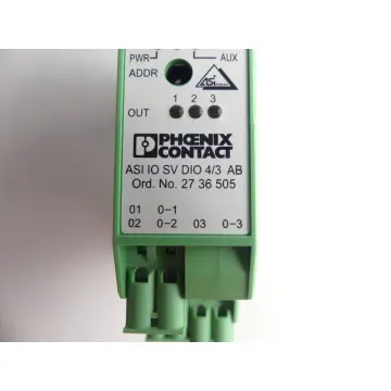 Phoenix Contact 2736505 ASI IO SV DIO 4/3 AB Modul SN: 10016505732210