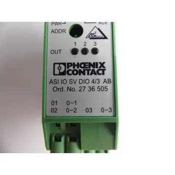 Phoenix Contact 2736505 ASI IO SV DIO 4/3 AB Modul SN: 10066506351056