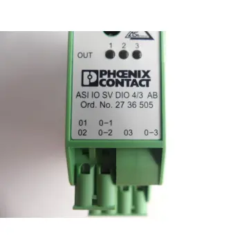 Produktfoto 1 von Phoenix Contact 2736505 ASI IO SV DIO 4/3 AB Modul SN: 10066506351152